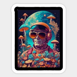 Psychedelic Dj Astronaut - Catsondrugs.com - astronaut, space, stars, galaxy, nasa, cool, planets, funny, universe, astros, astronomy, trippy, surreal, asteroidday, planet Sticker